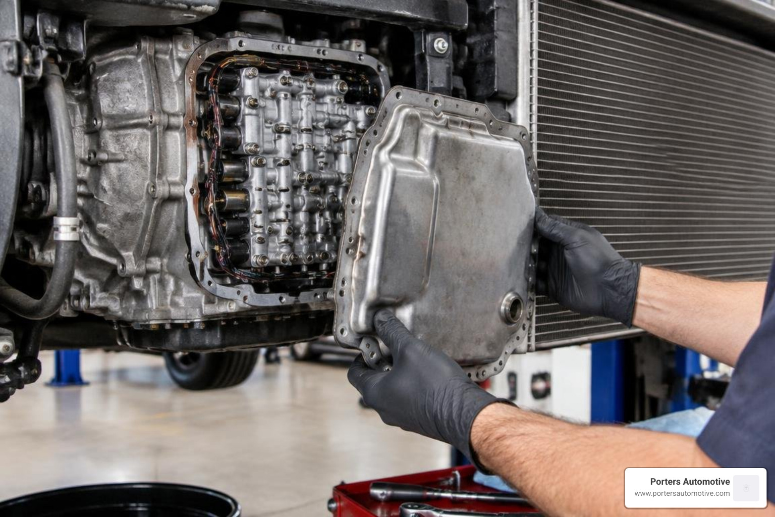 removing the 62TE external valve body pan