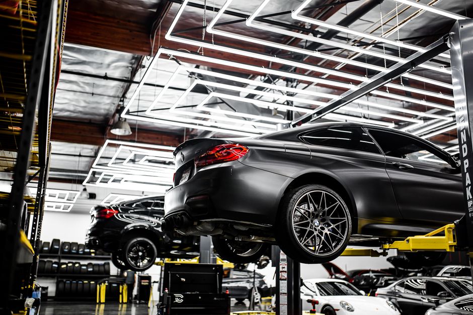 modern vehicle undergoing professional collision repair