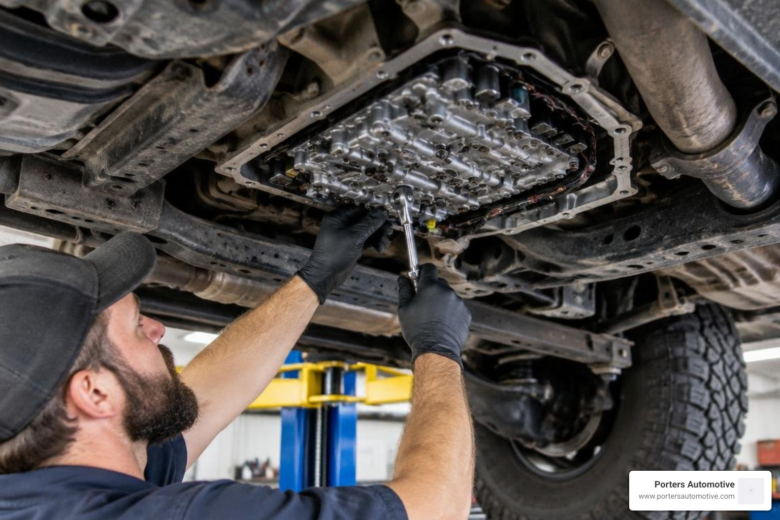 Jeep Wrangler transmission pan removal